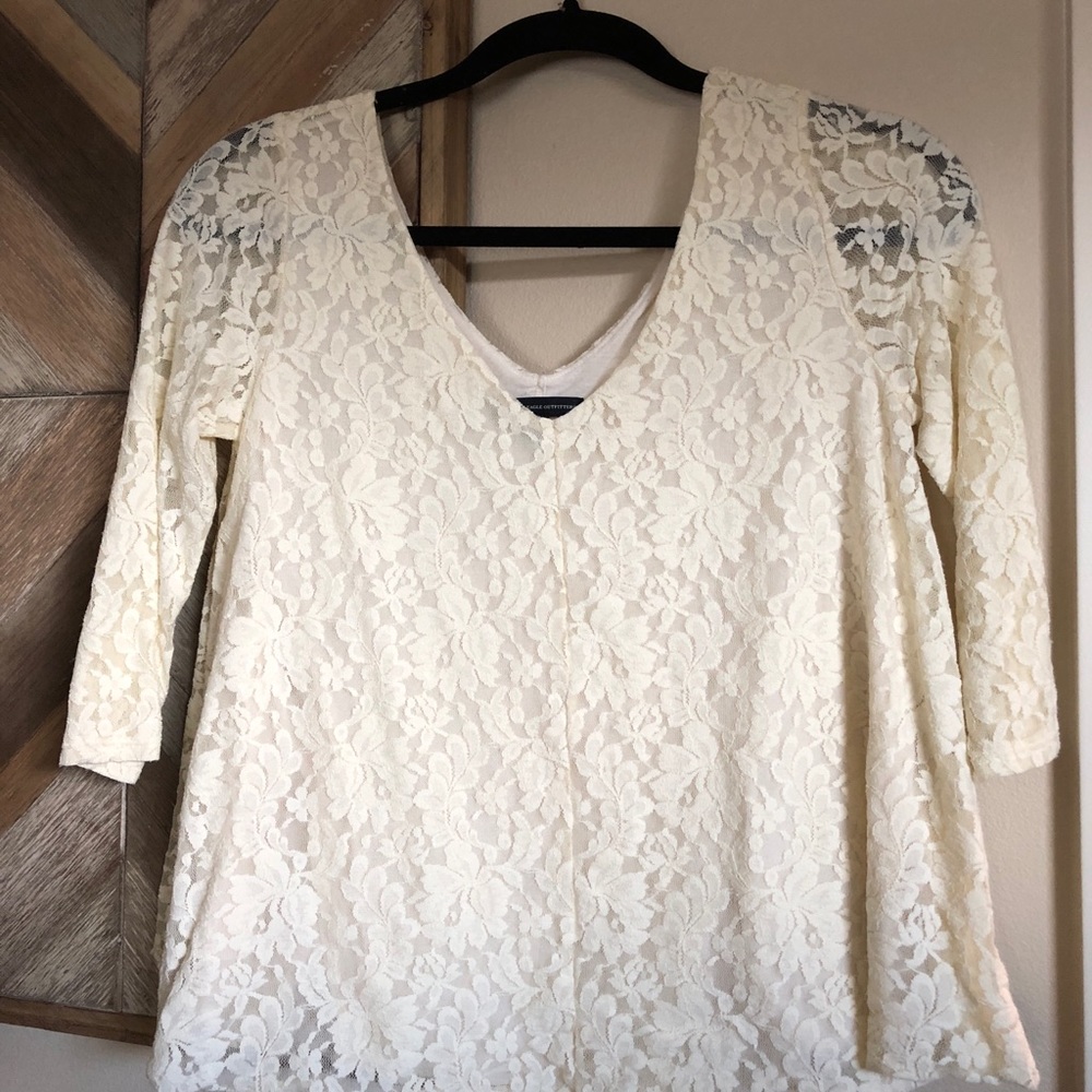 AE lace v-neck top - Picture 2 of 4